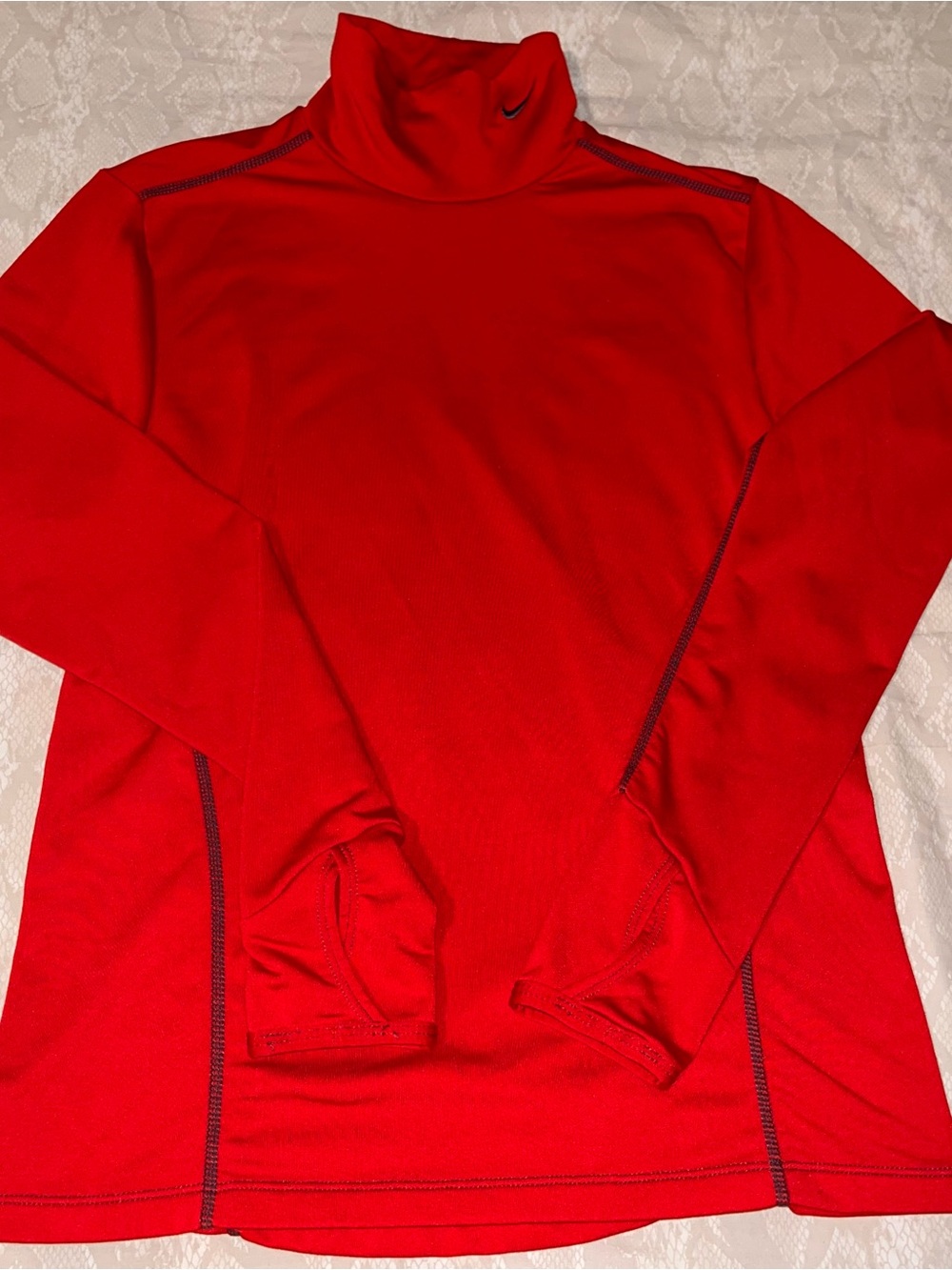 Nike Men’s Red Long-Sleeve Performance Turtleneck